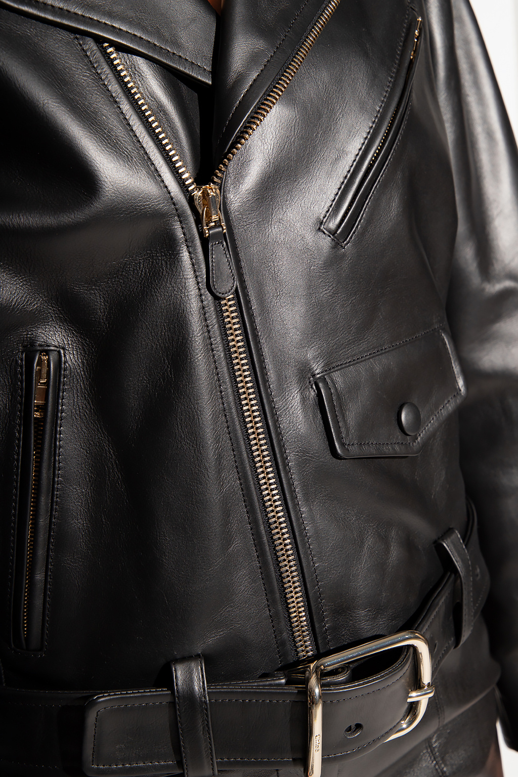 Chloe Wool Leather Riders Jacket Size 34 Used | eBay